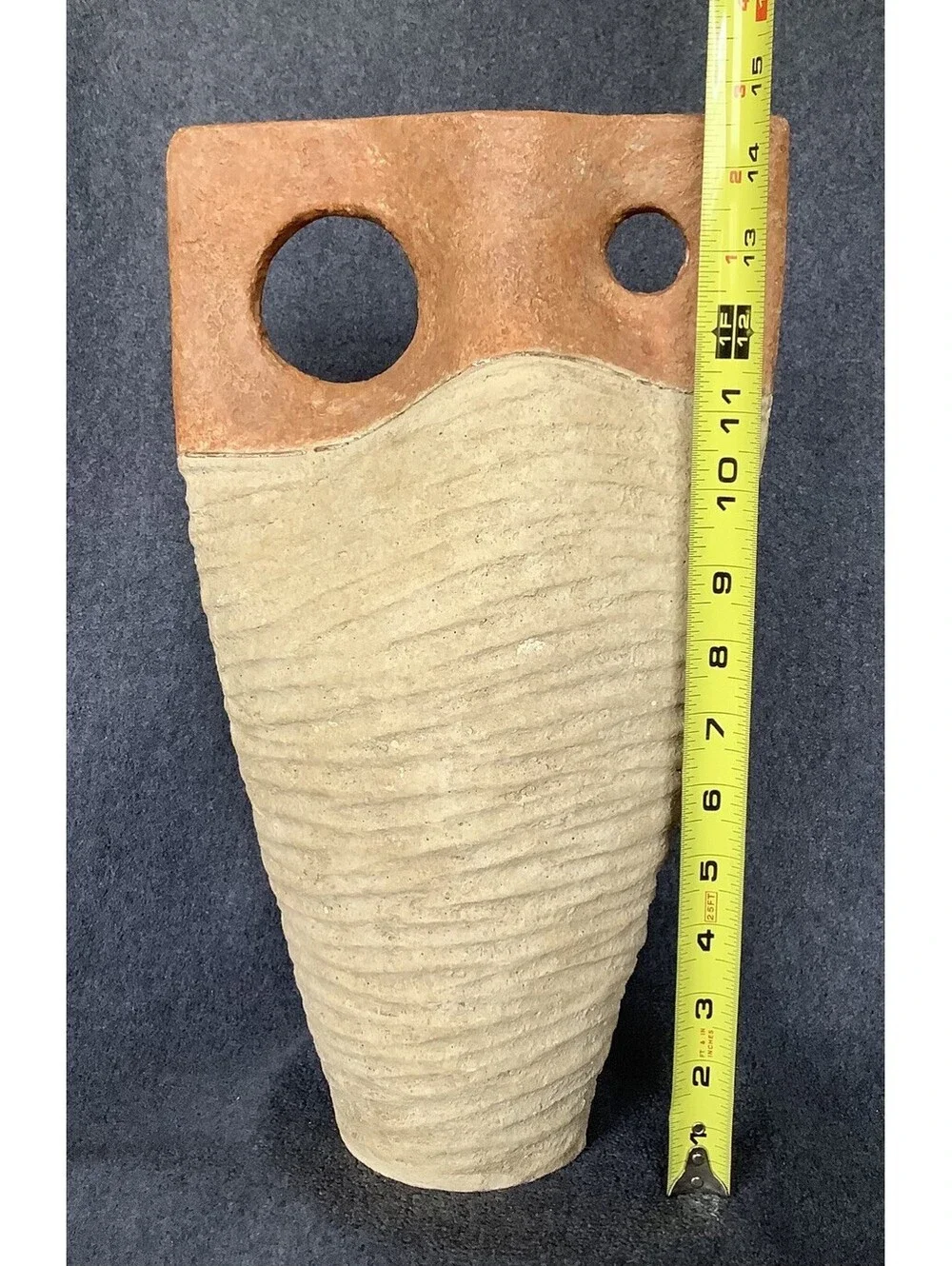 EUC Pier 1 Abstract Textured Large Ceramic Vase 14.5